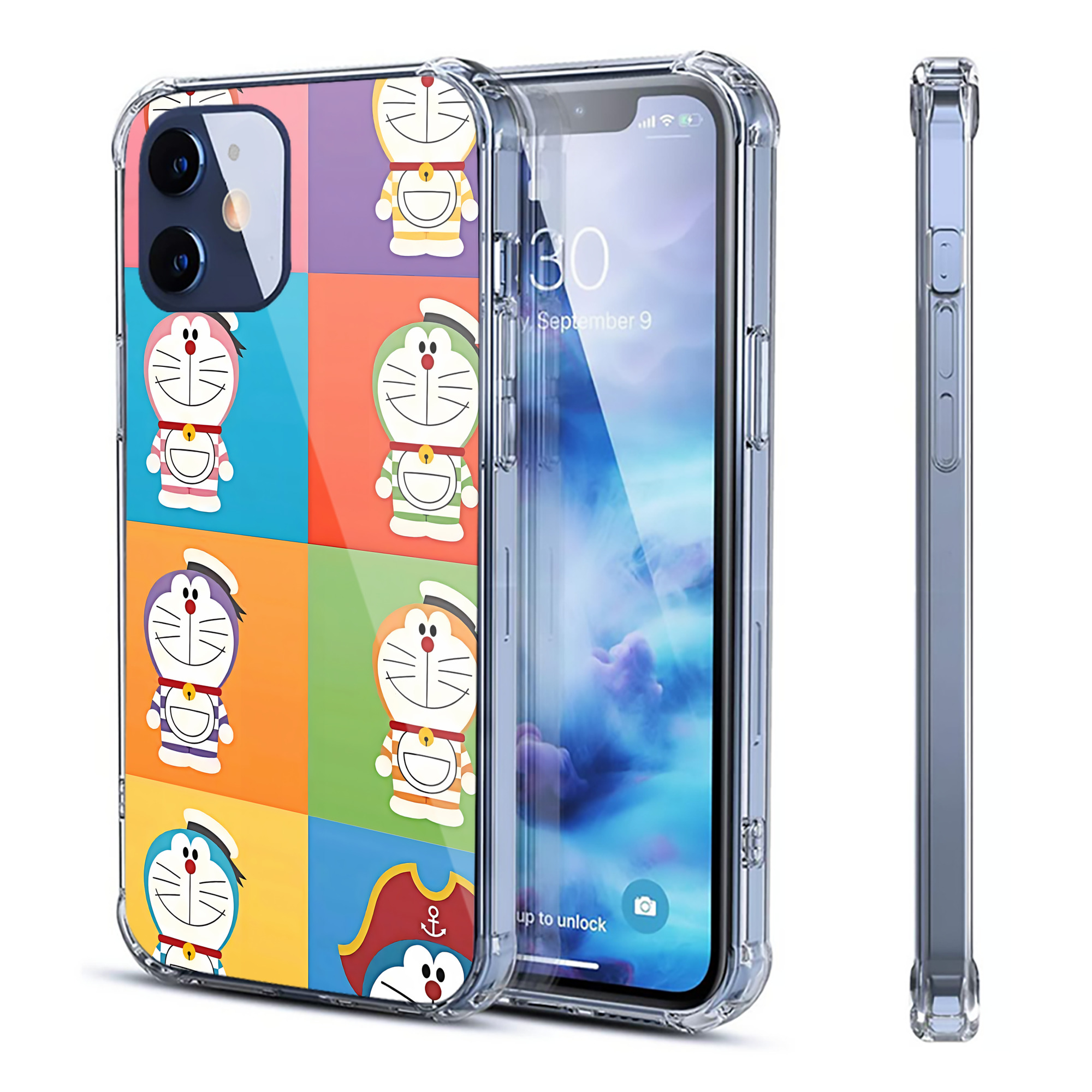 （画像用） ドラえもん Doraemon 【iPhone 12シリーズ対応】透明スマホケース（クリアソフトケース）